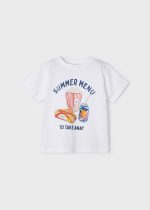 Mayoral Μπλουζα κοντ/κη summer snack λευκο Μεσαιο αγορι - Image 2
