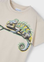 Mayoral Μπλουζα κοντομανικη χαμαιλεον μπεζ Μεσαιο αγορι - Image 4