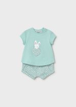 Mayoral Σετ 4 τεμαχια κοντομανικα φυστικι Βρεφικα κοριτσι - Image 2