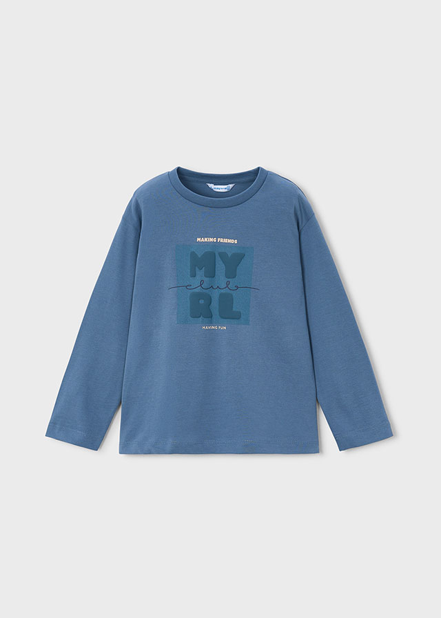 Mayoral T-Shirt μακρυμανικο basic παγωμενο Μεσαιο αγορι