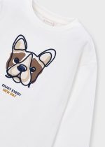 Mayoral T-Shirt μακρυμανικο κεντητη κρεμ Μεσαιο αγορι - Image 3