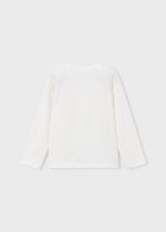 Mayoral T-Shirt μακρυμανικο εκρου-μωβ Μεσαιο κοριτσι - Image 3